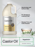 Castor Oil 64oz | for Hair Health, Eyelashes & Eyebrows | Hexane Free & Cold Pressed | Vegetarian, Non-GMO | By Horbaach
