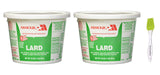 Armour Lard Star Tubs 16 oz (Pack of 2) Bundle with PrimeTime Direct Silicone Basting Brush in a PTD Sealed Bag