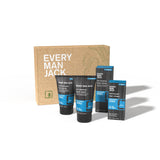 Every Man Jack Men's Skin Revive Defense Set- Four Full-Size, Fragrance Free Skin Care Essentials to Cleanse and Hydrate Dry, Tired Skin - Face Wash, Face Scrub, Face Lotion, Eye Cream