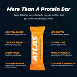 Atlas Protein Bar, 20g Protein, 1g Sugar, Clean Ingredients, Gluten Free (Peanut Butter Chocolate Chip, 12 Count (Pack of 1))