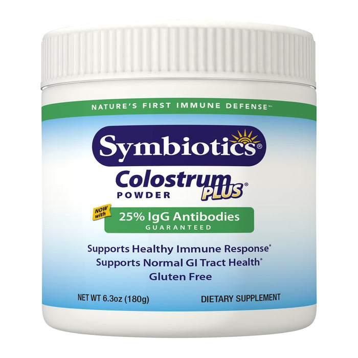 Symbiotics Colostrum Plus Powder Supplement for Immunity Support, 6.3 Ounces (180 g)