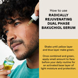 Acure Radically Rejuvenating Dual Phase Bakuchiol Serum - Anti-Aging & Soothing Skin Support - All Natural Made with Eggplant, Turmeric & Bakuchiol - Vegan Skin Care, Hydrates & Defends - 0.67 oz