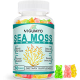 VIGUMYO Sea Moss Gummies for Adults & Kids, Seamoss Gel Gummies Support Thyroid, Immune System, Cleanse & Detox, Bladderwrack Burdock Minerals Vitamins (1 Pack)