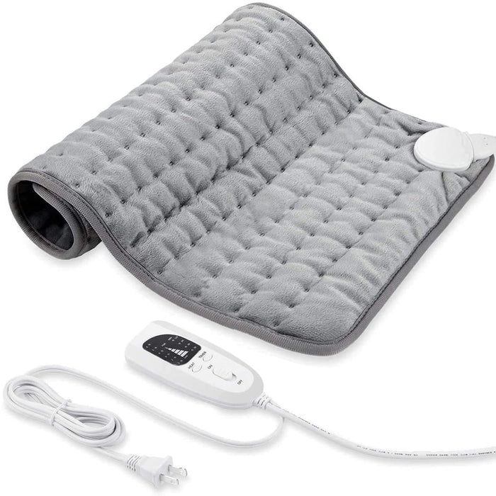 VIBOOS Heating Electric Pad for Back, Shoulders, Abdomen, Waist, Legs, Arms, Electric Heating Pad with Heat Settings, Timer, Heat Pad with Auto Shut Off, Silver Gray (20''×24'')