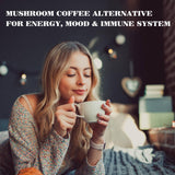 Mushroom Hot Chocolate Mix with Reishi, Mushroom Coffee Alternative Hot Cacao Powder for Energy, Mood and Immune System, Gluten Free, Vegan Mushroom Supplement, 15 Servings, 11.1 Ounce