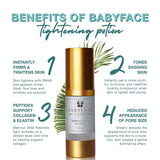 Babyface Instant Tightening Serum - Extra Strength 8% DMAE for Maximum Tightening, Pore Refining, Face Firming, Anti-Aging. Lifts, Smoothes, Resurfaces Dull Skin (1.3 Oz)