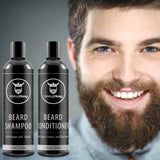 Beard Shampoo and Beard Conditioner for Men, Naturally Derived Ingrediets Beard Wash Set Cleanse Softens & Conditions with Organic Argan and Jojoba Beard Oils, Sulfate & Paraben Free - Striking Viking