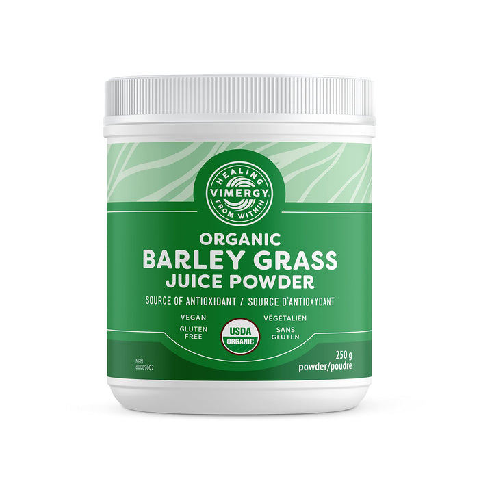 Vimergy USDA Organic Barley Grass Juice Powder, 62 Servings – Super Greens Powder Contains Iron, Vitamin C, & Vitamin E – Non-GMO, Gluten-Free, Soy-Free, Vegan & Paleo – Daily Greens Booster (250g)