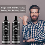 Beard Shampoo and Beard Conditioner for Men, Naturally Derived Ingrediets Beard Wash Set Cleanse Softens & Conditions with Organic Argan and Jojoba Beard Oils, Sulfate & Paraben Free - Striking Viking