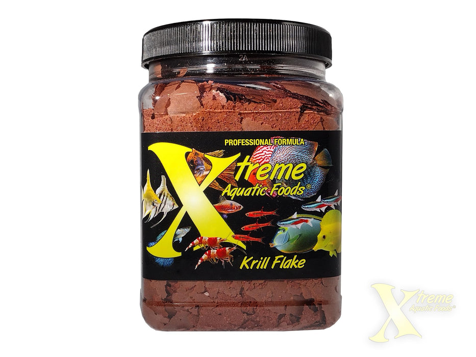 Xtreme Aquatic Fish Food - Krill Flakes - Nutritionally Balanced Professional Formula - Balanced Amino Acid Profile and No Hormones - Made in USA - High Protein Max Flavor Tropical (3.5 oz)