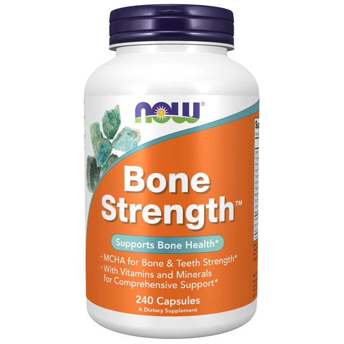 NOW Supplements, Bone Strength™ with Microcrystalline Hydroxyapatite (MCHA), Magnesium and Vitamins C,D and K, 240 Capsules