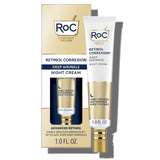 RoC Retinol Correxion Deep Wrinkle Anti-Aging Night Cream, Daily Face Moisturizer with Shea Butter, Glycolic Acid and Squalane, Skin Care Treatment, 1 Ounces