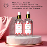 Muse Apothecary Pillow Ritual - Aromatic, Calming and Relaxing Pillow Mist, Linen and Fabric Spray, Infused with Natural Essential Oils - Great Valentine's Day Gift - 8 oz, Mandarin Rosè + Pink Pomelo