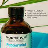 MAJESTIC PURE Peppermint Essential Oil, Premium Grade, Pure and Natural Premium Quality Oil, 4 fl oz