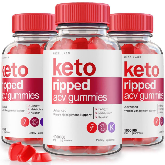 (3 Pack) Keto Ripped ACV Gummies, Keto Ripped Keto+ACV Gummies for Advanced Weight Loss, Keto Ripped Supplement, Keto Ripped Maximum Strength Gomitas, Keto Ripped Advanced Formula Review (180 Gummies)