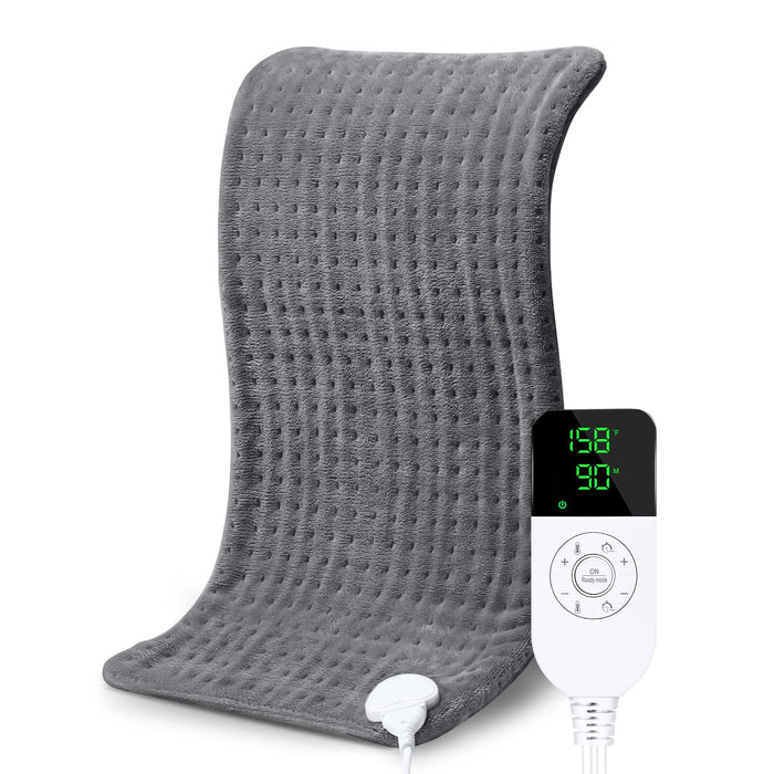 NOWWISH Heating Pad for Back Pain & Cramps Relief, Moist Heat Electric Heating Pads with Auto Shut Off, Christmas Birthday Gifts for Women Men (Grey, 12"x24")