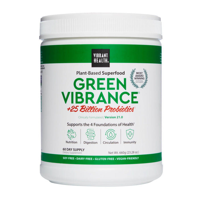 Vibrant Health, Green Vibrance, Vegan Superfood Powder, 60 Servings