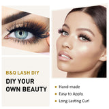 Lash Clusters B55 D Curl 10mm DIY Eyelash Extensions 72 Clusters Lashes B&Q LASH Volume Individual Lashes Eyelash Clusters Extensions Individual Lashes Cluster DIY at Home (B55,D-10mm)