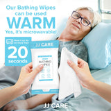 JJ CARE Body Wipes for Adults Bathing - Pack of 25 Shower Wipes For Adults Rinse Free, 200 Count No Rinse Bathing Wipes for Adults, Bath Wipes for Adults No Rinse