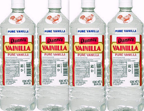 4 X Danncy Clear Pure Mexican Vanilla Extract From Mexico 33oz Each 4 Plastic Bottle Lot Sealed by Danncy