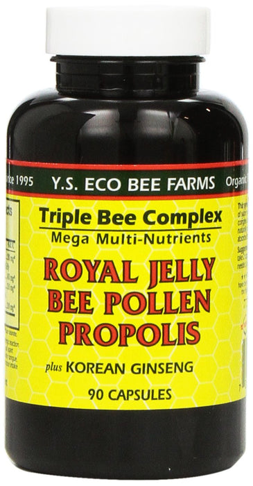 YS Organic Farms: Royal Jelly Bee Pollen Propolis w/Ginseng 90 ct