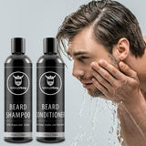 Beard Shampoo and Beard Conditioner for Men, Naturally Derived Ingrediets Beard Wash Set Cleanse Softens & Conditions with Organic Argan and Jojoba Beard Oils, Sulfate & Paraben Free - Striking Viking