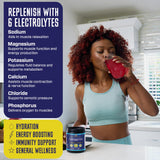 KEY NUTRIENTS Electrolytes Powder No Sugar - Fresh Blueberry Lemonade Electrolyte Powder - Hydration Powder - No Calories, Gluten Free Keto Electrolytes Powder - 90 Servings - Made in USA