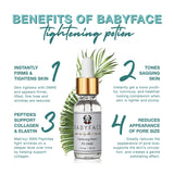 Babyface Instant Tightening Serum - Extra Strength 8% DMAE for Maximum Tightening, Pore Refining, Face Firming, Anti-Aging. Lifts, Smoothes, Resurfaces Dull Skin (0.6 oz)
