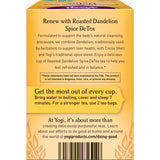 Yogi Tea Roasted Dandelion Spice DeTox Tea - 16 Tea Bags per Pack (4 Packs) - Organic DeTox Tea - Includes Roasted Dandelion Root, Dandelion Root, Cinnamon Bark, Cocoa Shell & More