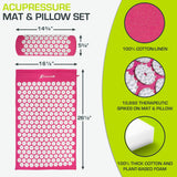 ProsourceFit Acupressure Mat and Pillow Set for Back/Neck Pain Relief and Muscle Relaxation