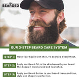 Live Bearded: Beard Wash - Executive - Beard and Face Wash - 8 fl. oz. - Water-Based Formula with All-Natural Ingredients for a Gentle, Deep Cleanse - Made in the USA
