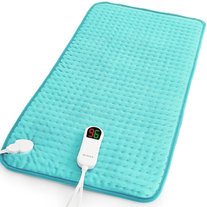 Extra Large Heating Pad for Back Pain Relief & Cramps - King Size Heat pad 17" x 33" - Heating Pad XXXL with 10 Heat Settings 6 Timer Auto Shut Off - Upgrade Hot Pad Washable （Green）