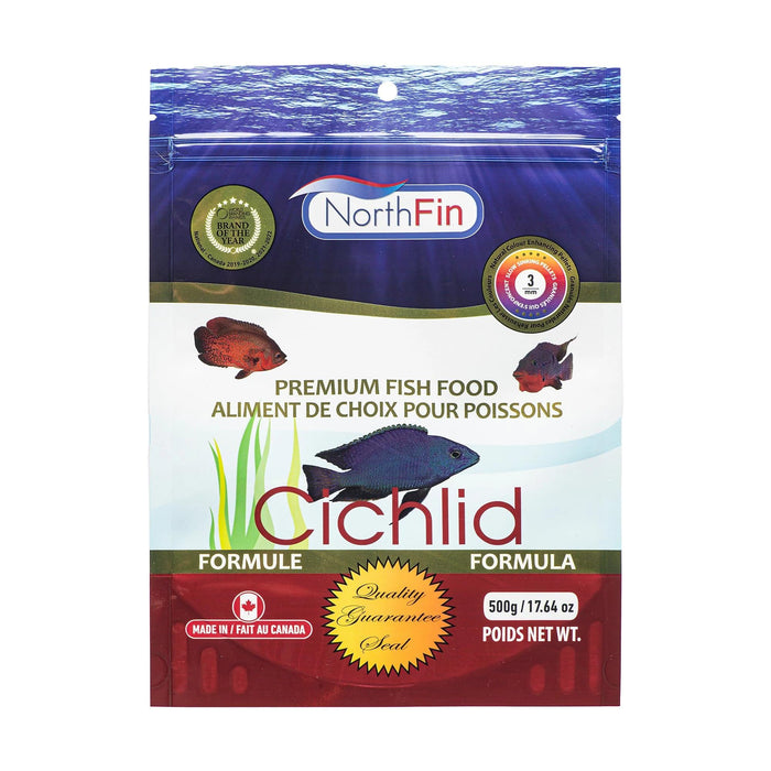 Northfin Premium Cichlid Fish Food - Nutrient-Rich, Color-Enhancing, Slow-Sinking Pellets for Vibrant, Healthy Aquarium Fish - 100g/250g/500g/1kg/2.5kg