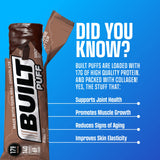 Built Puffs Bars, 12 Count Protein Bar - High Protein Energy Bars, Collagen, Gluten Free, Chocolate Covered, Low Carb, Low Calorie, Low Sugar, Delicious Protein, Healthy Snack (Banana Cream Pie)