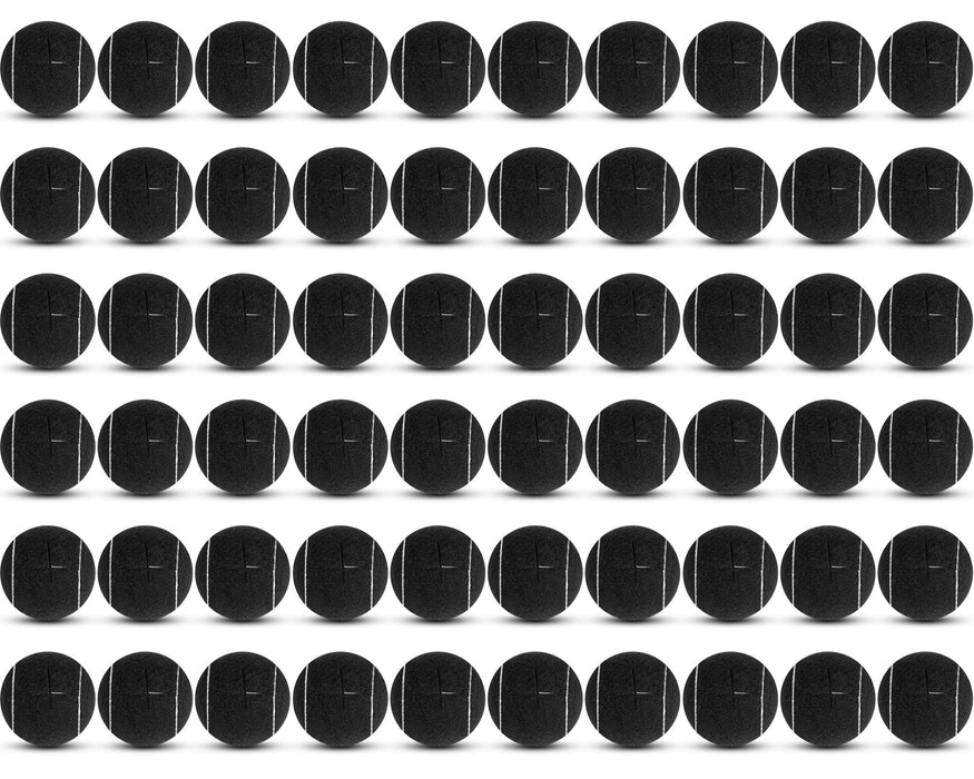 Macarrie 60 Pieces Precut Tennis Bulk Tennis Balls for Chairs Tennis Balls Heavy Duty Long Lasting Glide Coverings for Classroom Furniture Legs Protectors and Floor Protection (Black)