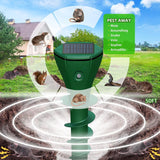 Ultrasonic Mole Repellent, Solar Powered Sonic Mole Deterrent Spikes, Snake Gopher Vole Repellent for Lawn Garden, Gopher Deterrent Repellent (8 Pack)