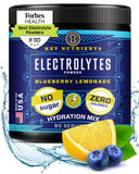 KEY NUTRIENTS Electrolytes Powder No Sugar - Fresh Blueberry Lemonade Electrolyte Powder - Hydration Powder - No Calories, Gluten Free Keto Electrolytes Powder - 90 Servings - Made in USA