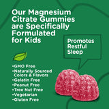 [120 Count] Magnesium Citrate Gummies for Kids Supports Sleep Aid, Calm Mood, Muscle Relaxer, Optimal Relaxation, Great Tasty Raspberry Flavor Chewable Gummy Supplements