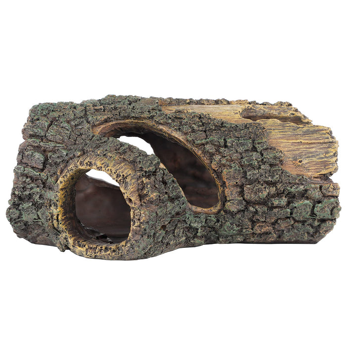 Uniclife Aquarium Large Betta Log Resin Hollow Tree Trunk Decor Artificial Wood Fish House Cave Bark Ornament with Hideout Holes for Shrimp Small Cichlid Lizard and Turtle in 10-70 Gallon Fish Tank