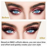 Lash Clusters B55 D Curl 10mm DIY Eyelash Extensions 72 Clusters Lashes B&Q LASH Volume Individual Lashes Eyelash Clusters Extensions Individual Lashes Cluster DIY at Home (B55,D-10mm)