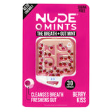 NUDE Breath Mints for Bad Breath - BERRY KISS - 2 in 1 Keto Friendly Sugar Free Mints - Gluten Free Bad Breath Treatment for Adults - Carbs - Calorie - Breath Freshener for People - Instant Fresh - Cleanse Gut - Raspberry - 5 Pack - 150 Mint Capsules