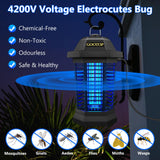 GOOTOP Mosquito Zapper, Bug Zapper Outdoor, Electric Bug Zapper, Fly Zapper, Mosquito Killer, 3 Prong Plug, 90-130V, Black