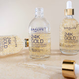 SpaLife Nourishing Anti-Aging Gold & Silver Serums (Anti-Aging 24k Gold & Collagen) 110 ML(3.7 oz)