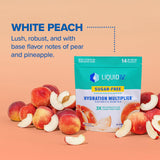 Liquid I.V. Sugar-Free Hydration Multiplier - White Peach – Powder Packets  | Electrolyte Drink Mix | Easy Open Single-Serving Stick | Non-GMO | 42 Sticks