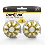 Rayovac Proline Advanced Mercury-Free Hearing Aid Batteries 48/Box Size 10