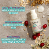 Aveeno Calm + Restore Age Renewal Anti-Wrinkle Face Serum, Anti Aging Serum with Nourishing Oat & Cranberry Extract Visibly Improves the Look of Fine Lines, Fragrance Free, 1.0 fl. Oz