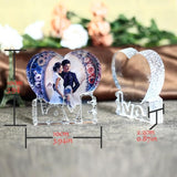 Customized Crystal Photo Frame-Heart Shaped Photo Frame