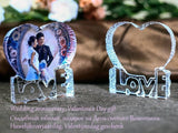 Customized Crystal Photo Frame-Heart Shaped Photo Frame